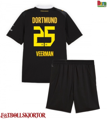 Borussia Dortmund Joey Veerman #25 Borta Kläder Barn 2026-27 Kortärmad (+ Korta byxor)